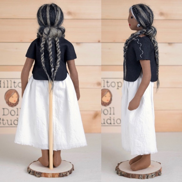 Fabric Doll "Josie" Handcrafted Textile Cloth Heirloom Primitive Doll - Picture 5 of 11